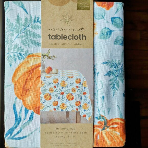 FROM THE HEARTH 60 x 102 Oblong Tablecloth - Picture 2 of 3